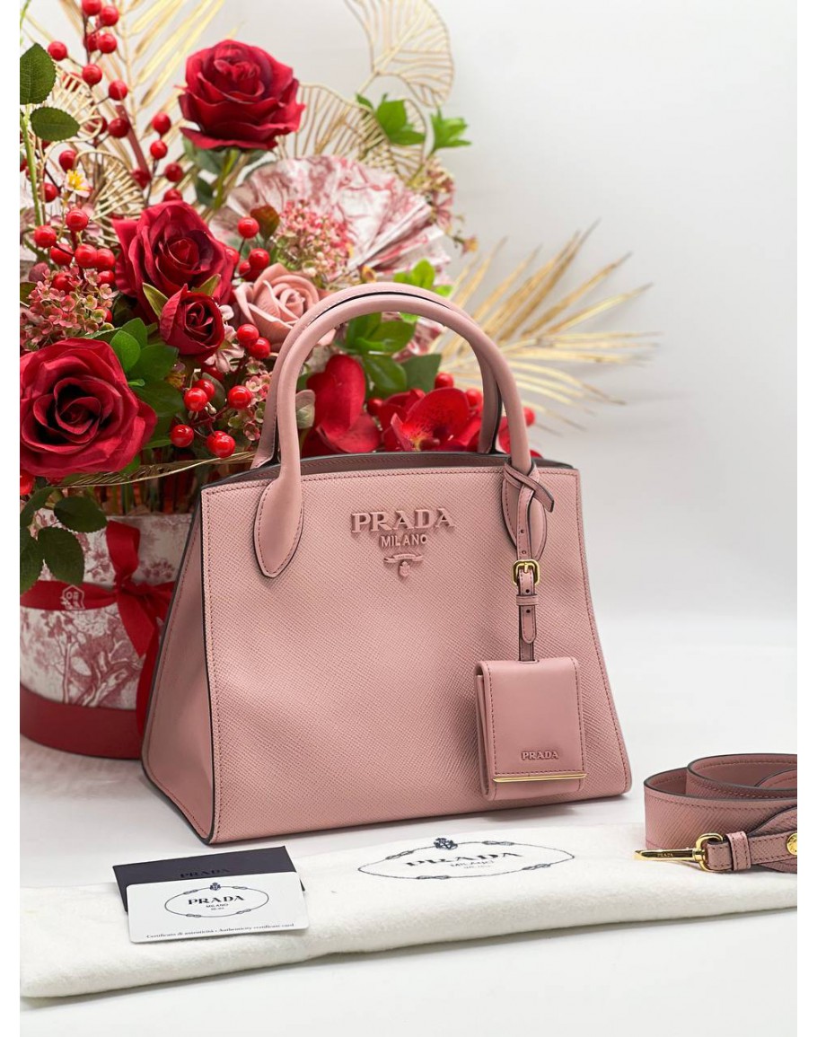 Prada pink saffiano bag hot sale